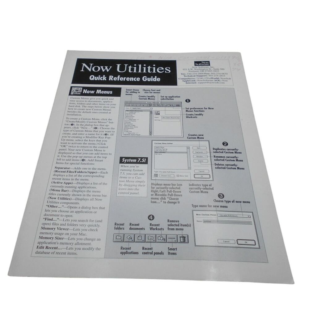 Now Utilities Quick Reference Guide Vintage Mac Now Software